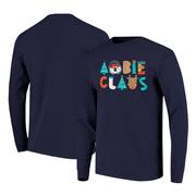 Auburn Aubie Claus YOUTH Holiday Letters Comfort Colors Long Sleeve Tee